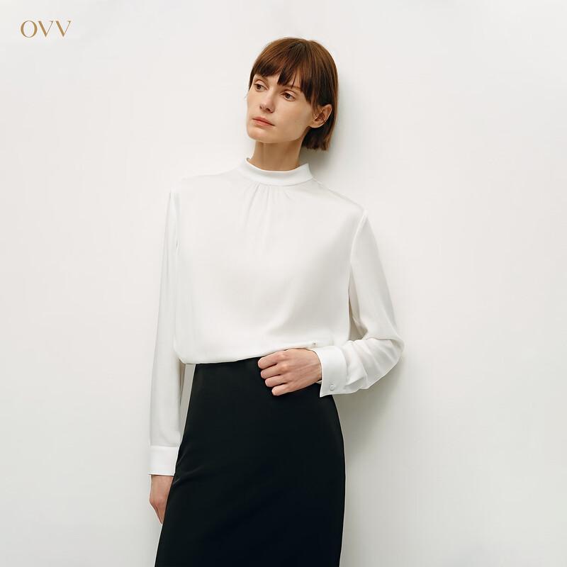 OVV Women s Classic Stand Collar Long Sleeve Shirt M