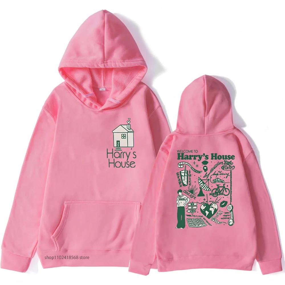 Hanorace Harrys House Love on Tour Hanorac Drăguț cu Imprimeu Desen Animat Haine Retro pentru Bărbați Haine de Toamnă Iarnă Femei Bărbați