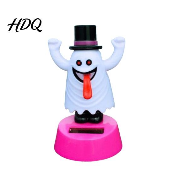 Lichtaktivierte Autodekoration Halloween Solarornament Cartoon Schwingende Armaturenbrett Dekoration Lustiges Ornament Schwingende Figur für Auto Haus Büro,