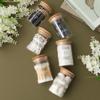 Tessco 6 Pcs Apothecary Jars Glass Jars with Lids for Bathroom Qtip Holder Glass Cotton Ball Holder for Home Bathroom Farmhouse Storage Containers