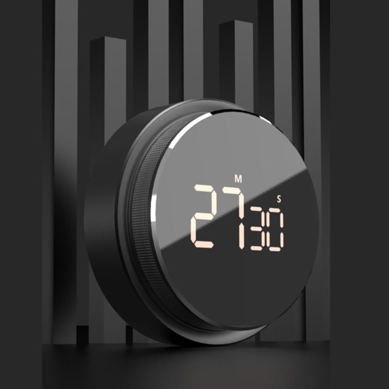 Magnetic Digital Timer with Large LED Display Kitchen Rotary Timer Digital Visual Timer for Cooking,Studying, Exercising