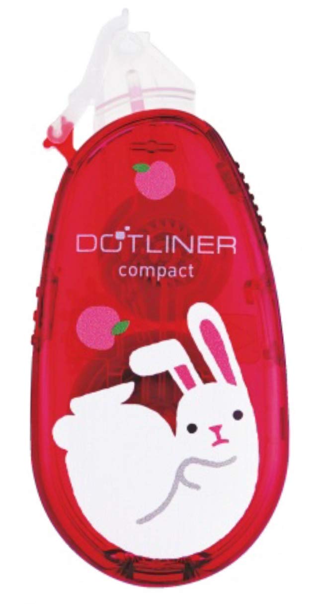 KOKUYO Dotliner Compact Tape Limited Edition Animal Pattern Glue, (Rabbit)