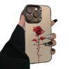 English Red Rose Case for iPhone 15 Pro, 16 Pro Max, 17 Air