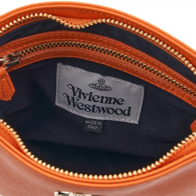 Vivienne Westwood Saffiano Square Chain Crossbody Bag 51030010 L001n F401