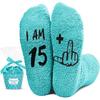 HAPPYPOP Birthday Gift Ideas for Teens - 15th Birthday Socks Sweet 16 Gifts for Boys Girls