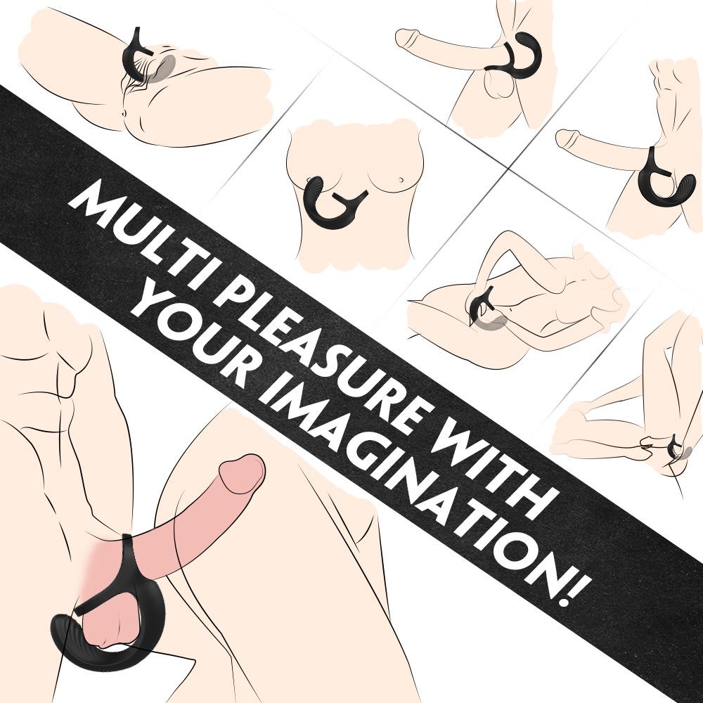 Penis Ring Vibrator for Men Delay Ejaculation Remote Control Vibrator Perineal Massage Adult Sex Toy