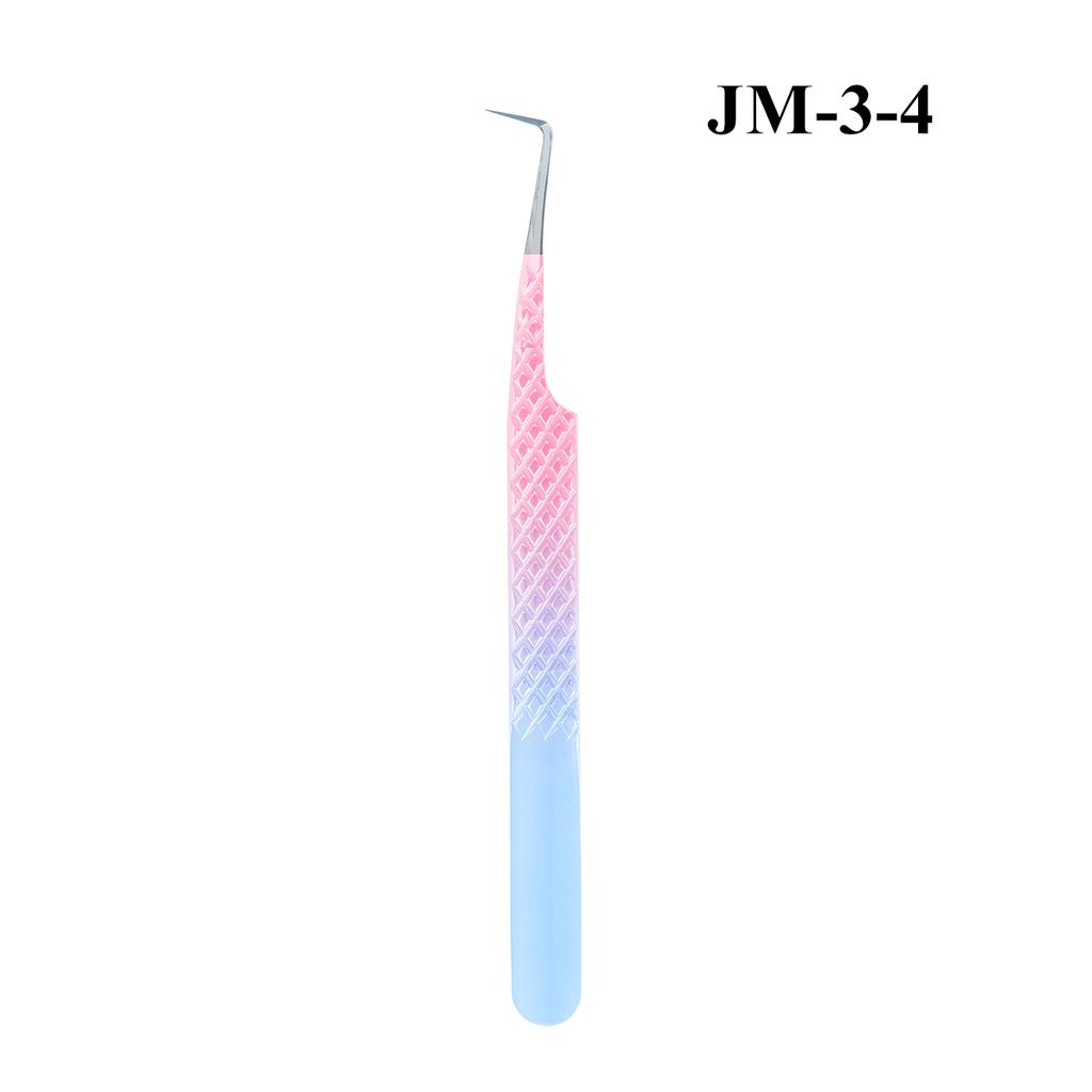 Professional Eyelash Tweezers Grip Eyelash Extension Tweezers 45 75 90 Degree Fiber Tip Easy Fanning Eyelash Tweezers