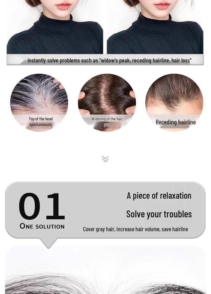 Invisible Fluffy Hair Volume Wig for Women - Seamless Real Hair Bangs Patch