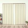 Complete Blackout Light Heat Solid Color 5417 Ivory 100cm Wide X 90cm Set of 2 Energy Cold Energy Improved Heating and Cooling Thick Curtains, 100%