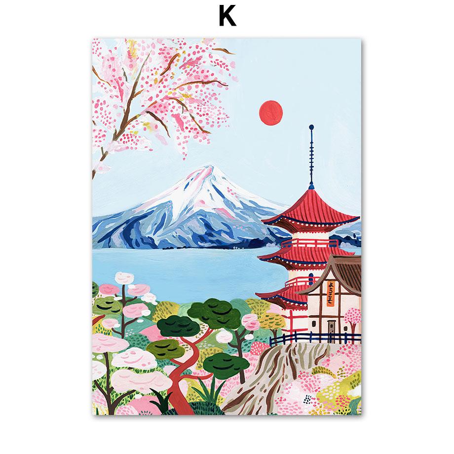 London Tokyo Santorini Seville Travel City Landscape Posters And Prints Wall Art Canvas Painting Pictures Living Room Home Decor