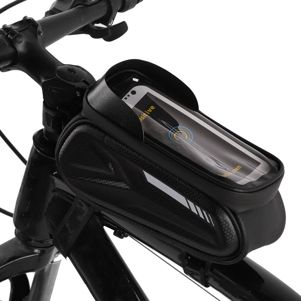 Bike Phone Front Frame Bag Waterproof Reflective Phone Mount Top Tube Bag Pouch