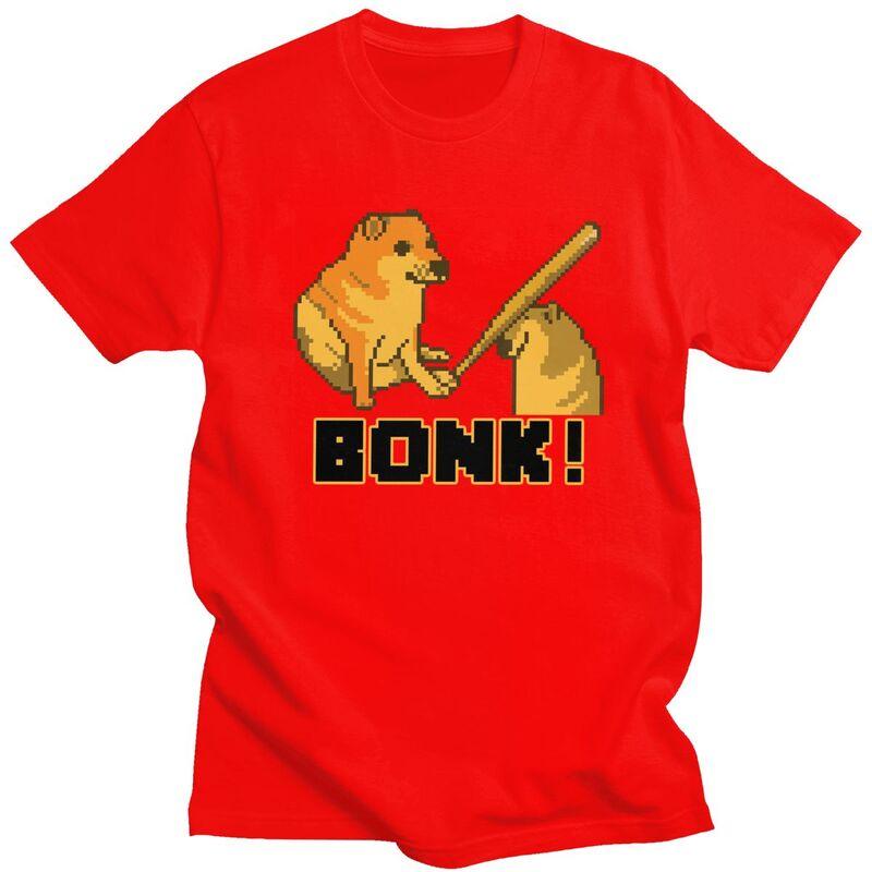 

Custom Cheems Bonk Meme Pixel Art Tshirts for Men Short Sleeves Leisure T Shirt Shiba Inu Dog Tshirt 100 Cotton Tees Gift Idea S