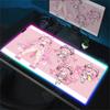 RGB Anime Cute Hakui Koyori Mousepad Non-slip Rubber Gaming Hololive Mouse Pad Keyboard Mat Computer PC Laptop Pad Game Desk Mat