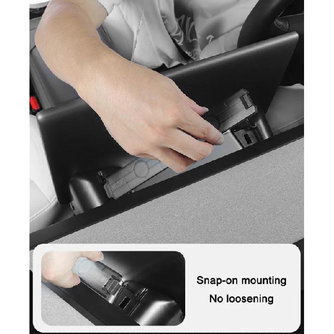 For Tesla Model Y Juniper 16-inch Center Under Screen Storage Box for Model 3 Highland Open and Close Screen Hideen Privacy Box