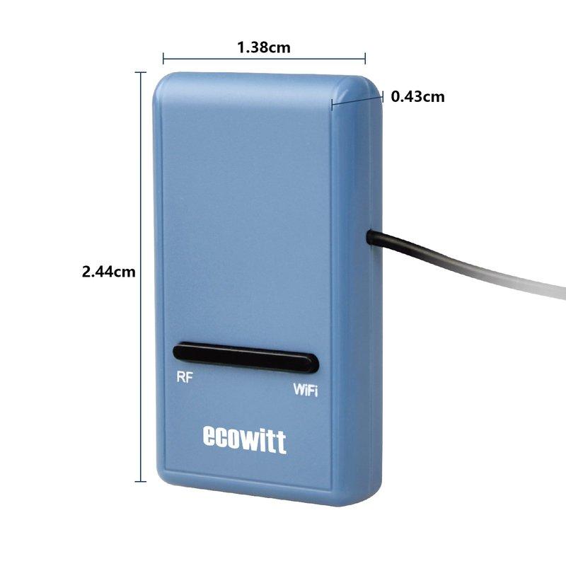 Ecowitt GW1100 WiFi Gateway - Thermometer Hygrometer Barometrischer Druck, Innenraum Temperatur Feuchtigkeitsmesser, für Home Office