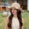 Sun Protection Flower Straw Hat Hollow Breathable Basin Cap Women Visors For Outdoor Travel Beach