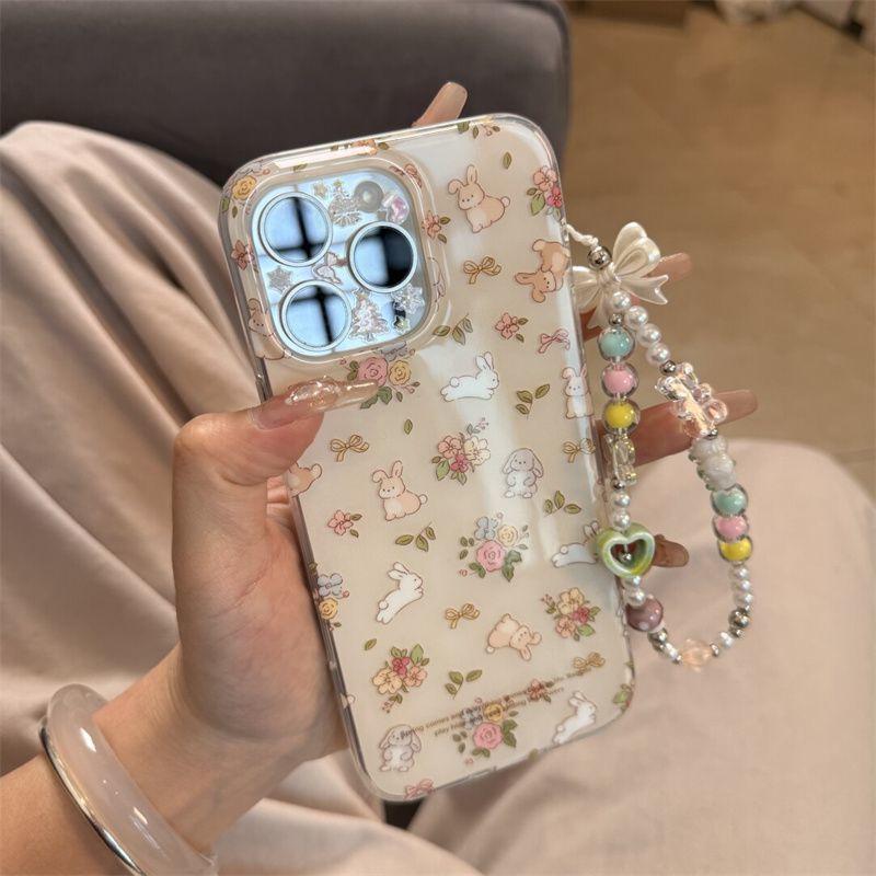 

Cute Jungle Running Little White Rabbit Is Suitable for IPhone 16promax Phone Cases IPhone15 New Models 13 14 12 Apple 12Promax