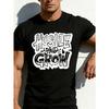 Casual Streetwear Style Men's T-Shirt Hustle And Grow Graphic Print Summer Wear Gift for Him