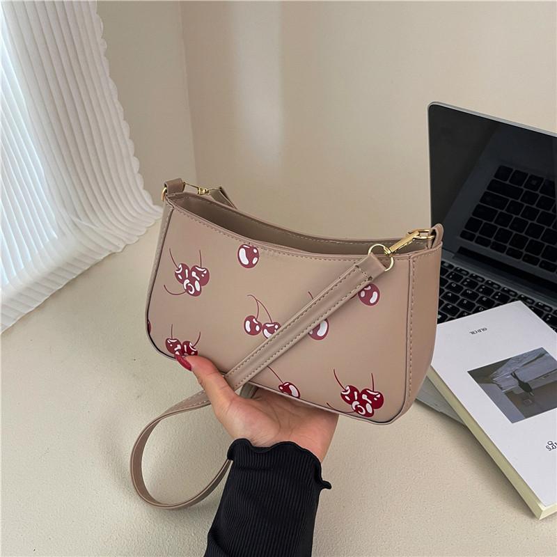 New Cherry Crossbody Bag Crescent Bag Fashion Underarm Bag Versatile Bag Shoulder Bag Underarm Bag Women's Bag