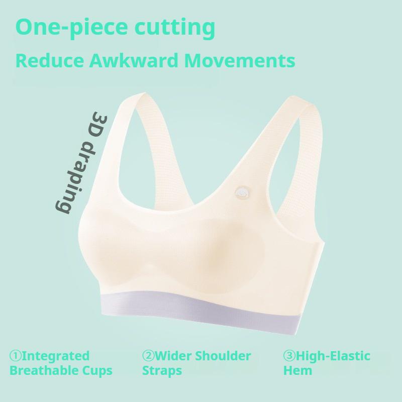 Seamless Soft Comfortable Bandeau Training Vest for Growing Puberty Girls Breathable Skin Friendly Kids Developmental Underwear for School Students