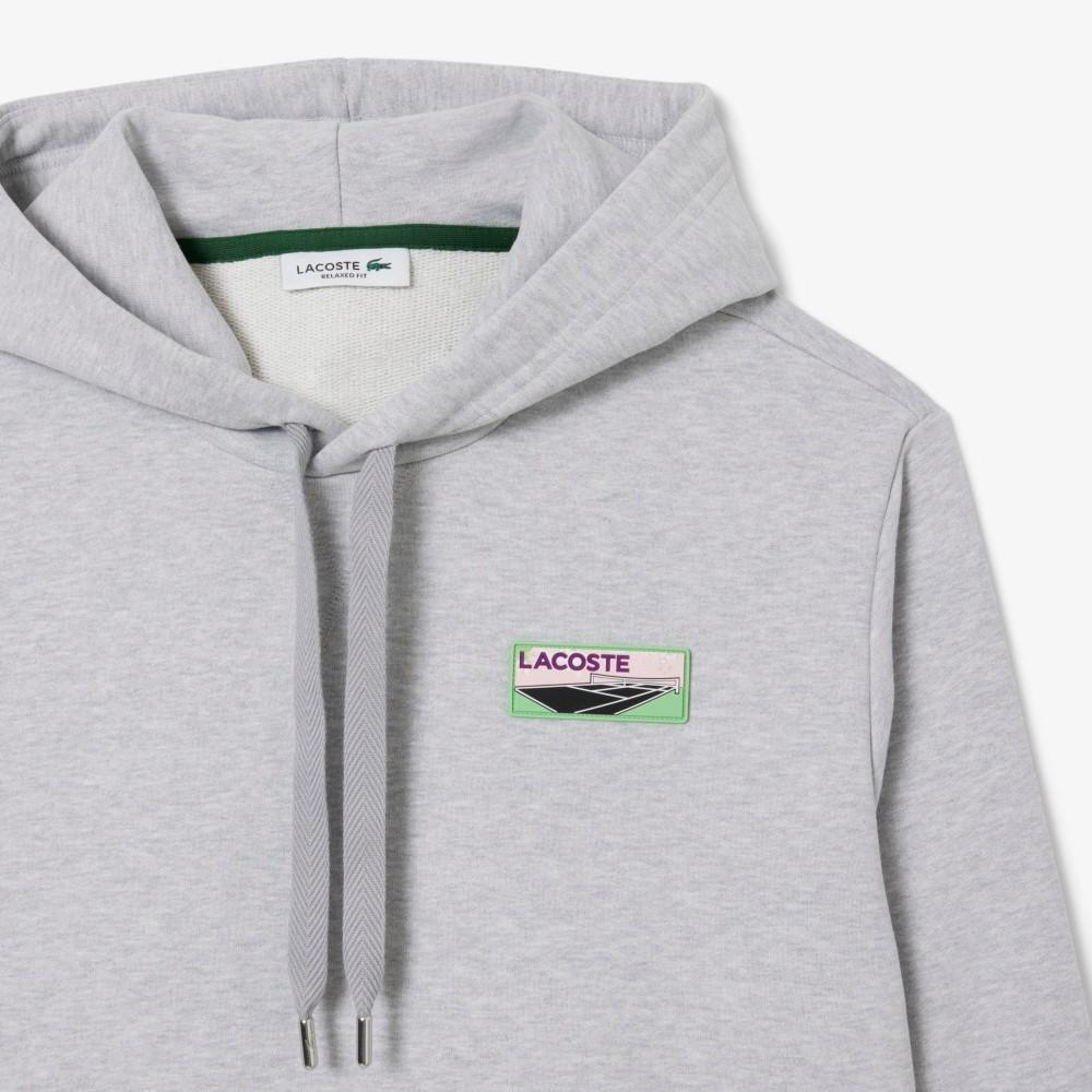 Lacoste Women's Tennis Court Patch Hooded Sweatshirt SF6189-55NCCA