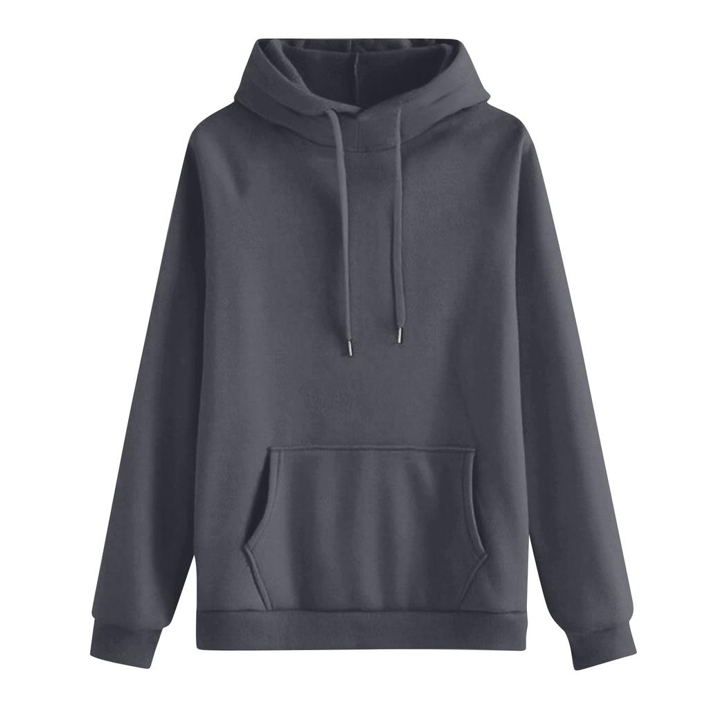 Women's Casual Round Neck Long Sleeve Sweatshirt Solid Color Sweatshirt