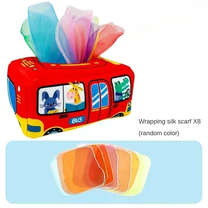 Baby Draw Paper Towel Tearing Tissue Box Baby Puzzle Early Education Montessori Children Cloth Toys Sensory Gift Montessori Toys