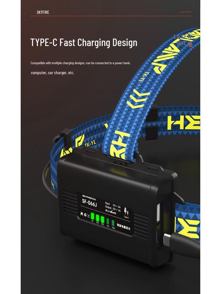 Rechargeable High-Power Headlamp: Super Bright White Laser with Induction and Long Battery Life