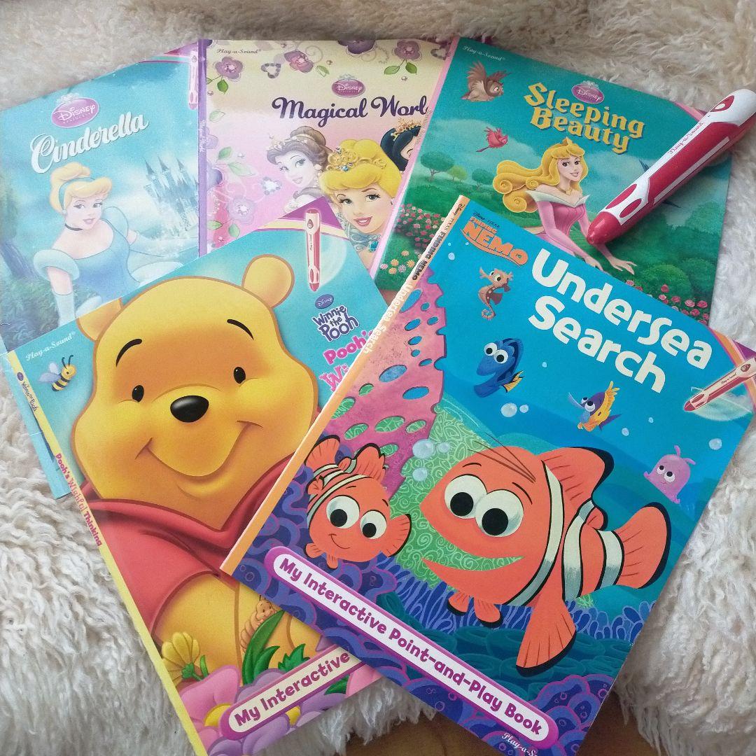 

[USED] Disney Educational English Touch Pen Interactive Books 5 books