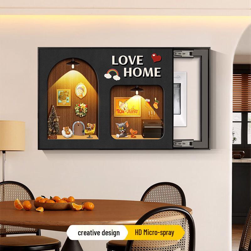 Vintage Cozy Hut Electrical Box Cover Art