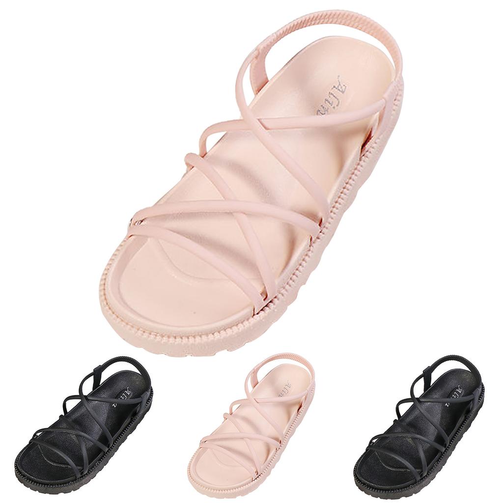 Womens Colorful Sandals Women'S Thick Bottom Fairy Beach Flat Sandals SandáLias Femininas
