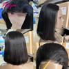 Short Bob Wigs Straight Glueless Wig Ready To Wear Human Hair Wigs Pre Cut 4x4 Elastic Drawstring Upgraded No Glue Lace Air Wig