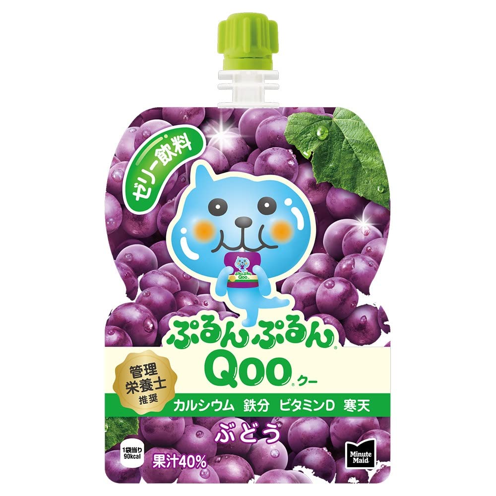 

Minute Maid Purun Purun Qoo Grape 125g Pouch x 30 Bags Coca-Cola
