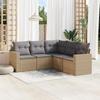 VidaXL Garden Lounge Set with Cushions 5 Pcs Beige Braided Resin 3218939