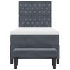 Box Spring Bed with Headboard Dark Grey 200 x 100 cm Velvet
