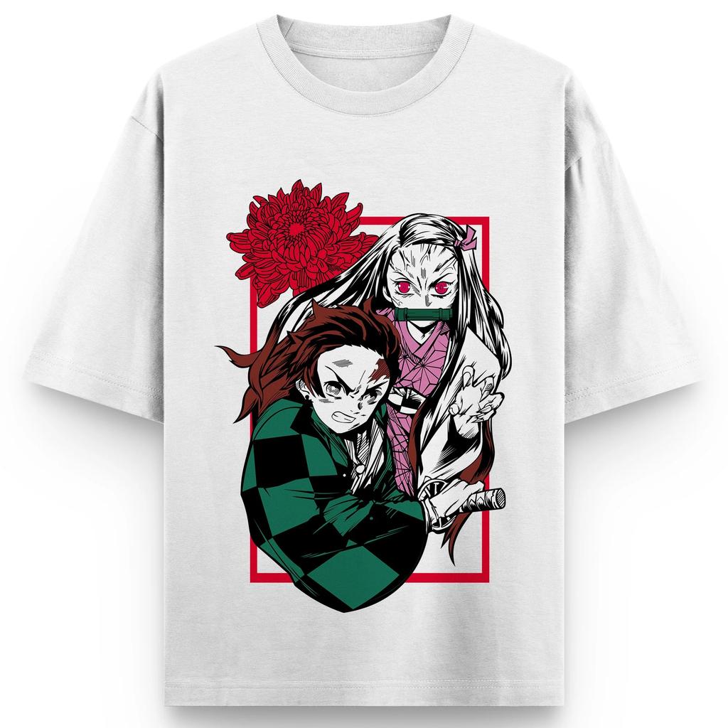 Demon Slayer Animation Short Sleeve TShirt Tanjiro Kamado Character Print Classic Tshirt Mens Fashion Cotton Top Clothing