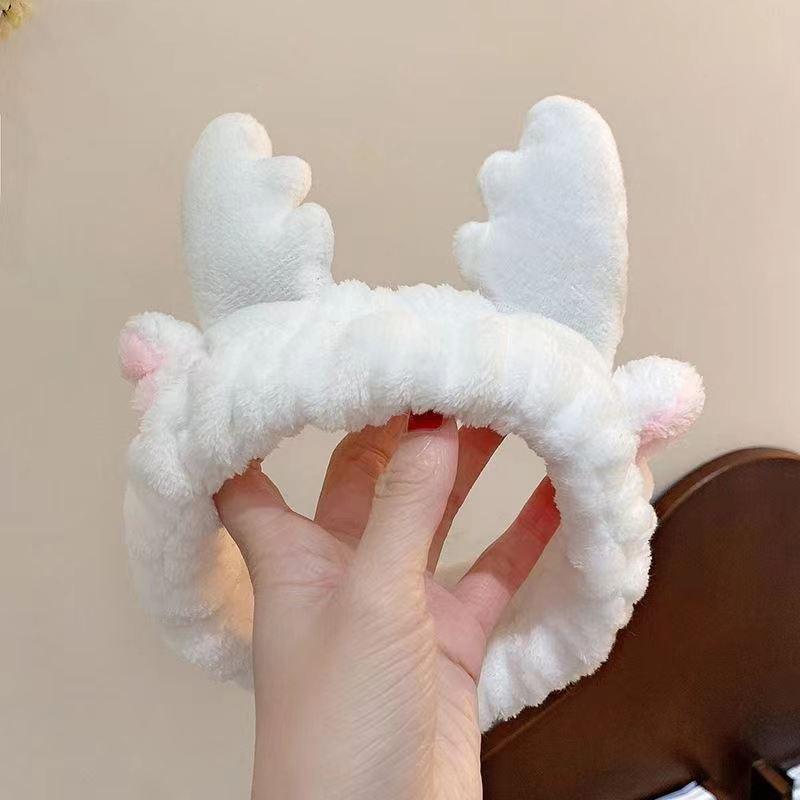 Hairband Cat Coral Plush Headband Cute Soft Hair Bow Headband Hairband Wash Face Makeup Headband Bandage Accessories