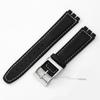 17mm Echtes Lederarmband für Swatch Armband Litschi Uhrarmband Armband Braun Uhrenarmbänder Damen Herren Uhr Gürtel Zubehör