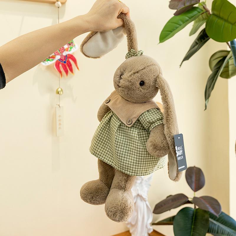 Hug Baby Sweet Bunny Plush Toy Soft Stuffed Animal Cuddly Sleeping Pillow for Kids Birthday Gift Machine Washable 12 Inches