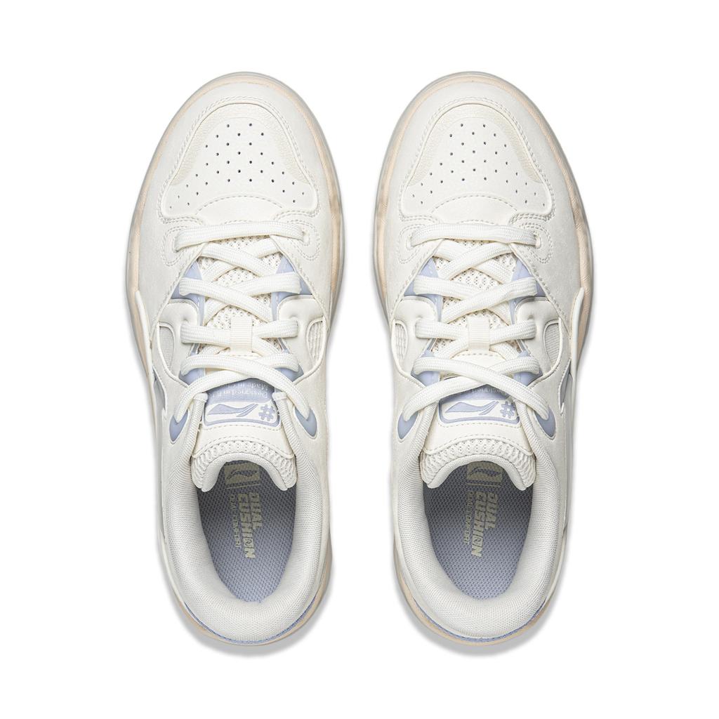 Li Ning Classic Versatile Fashion Thick Sole Comfortable Rebound Non-Slip Wear-Resistant Breathable Increased Height Low-Top Skate Shoes AGCW165-2
