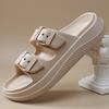 Soft Sole Eva Cloud Slippers Women  Summer Pillow Sandals Woman Slides Double Buckle Flat Heels Non Slip Home Flip Flops