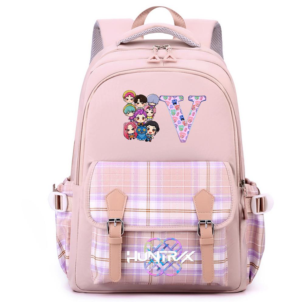 26 Liter Angielski K-Pop Nadrukowany Plecak o Dużej Pojemności dla Nastolatków Uczennic Uczniów Torba Szkolna Torba na Książki Damska Wodoodporna Torba Podróżna Mochila Prezent dla Dziecka