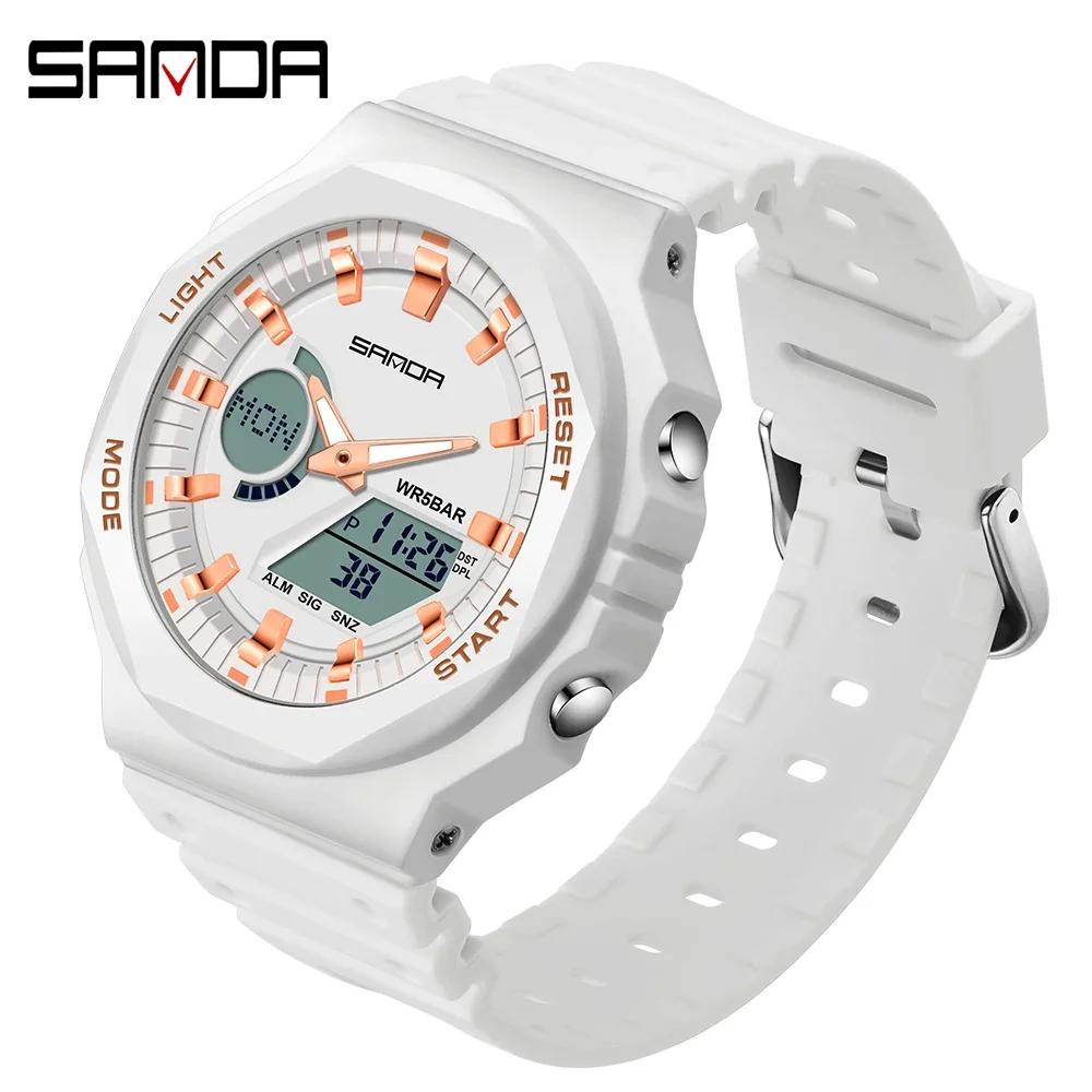 SANDA 6016 Watches Military Waterproof Date Electronic Watch Boy Girl Relogio Masculino Outdoor Sports Watches Men LED Digita