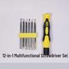 12-in-1 Magnetic Screwdriver Set with Torx and U-Shaped Bits for Home Repair