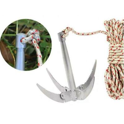 Gancho de Agarrar para Exterior Ferramenta de Sobrevivência Com Corda Barcos Dobráveis Âncora Resistente Durável Para Barco Pequeno Canoas Suprimentos de Pesca
