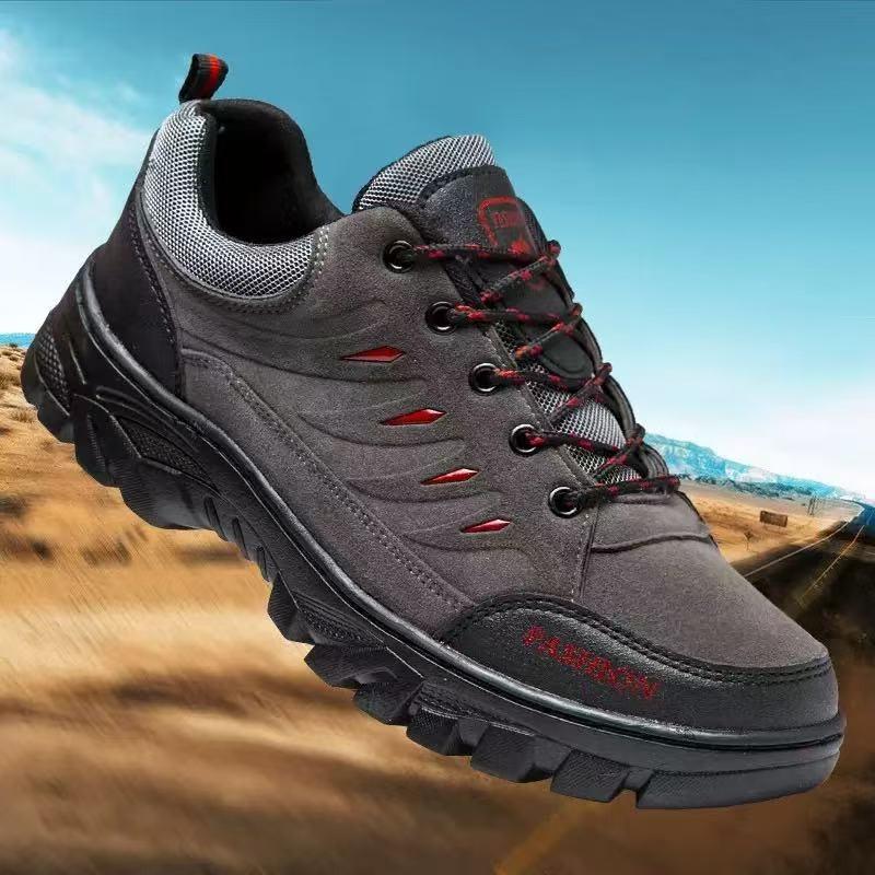 

Мужские уличные нескользящие дорожные походные ботинки Новые удобные износостойкие низкие рабочие ботинки Модные мужские кроссовки для бега 45 серый