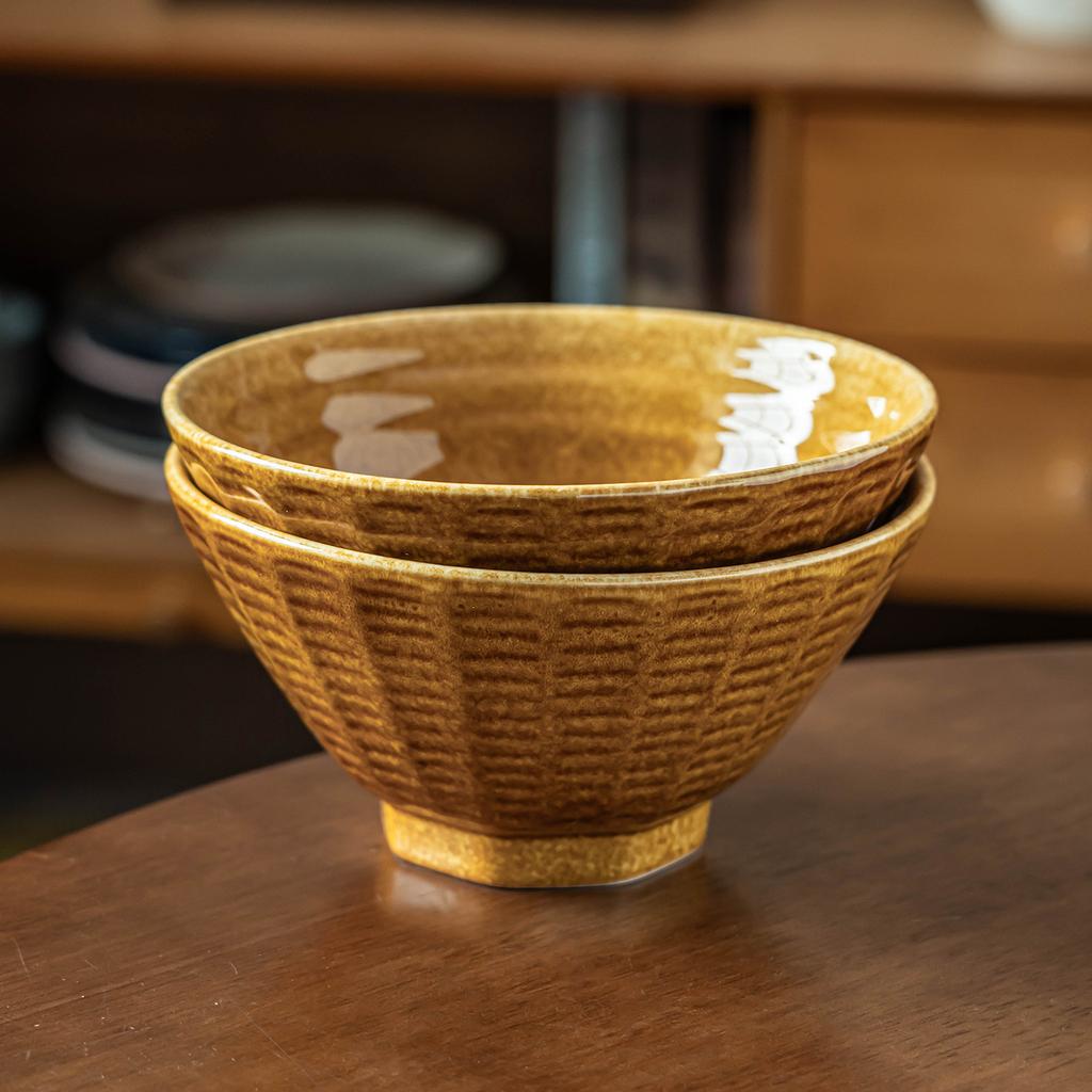 Retro Ramen Bowl Household Large Ceramic Bowl Hat Bowl Tableware Bowl Restaurant Hotel Noodle Restaurant Special Bowl