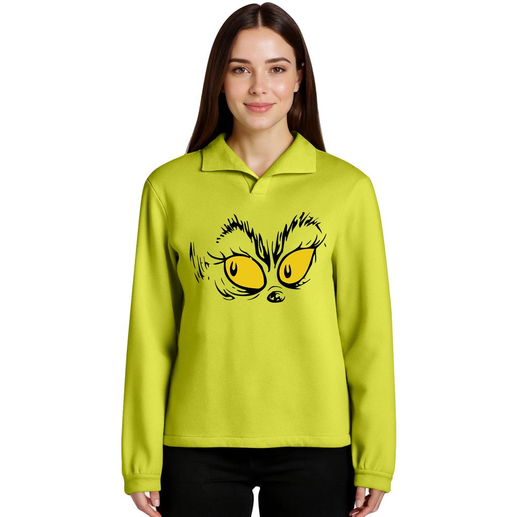 Stand-up Collar Long-sleeved Pullover Top, Print Sports Top