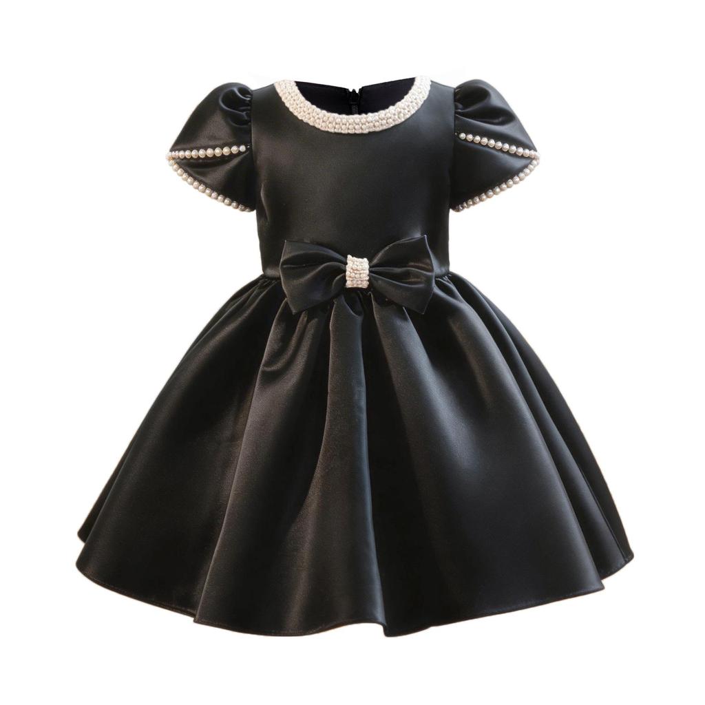 High-End Champagne Princess Dress for Girls - Stylish Flower Girl and Birthday Evening Gown