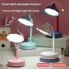 LED Desk Lamp Cute Flower Table Lamp with Adjustable Flexible Gooseneck Rechargeable Eye-Caring Night Light for Dorm Bedroom Reading